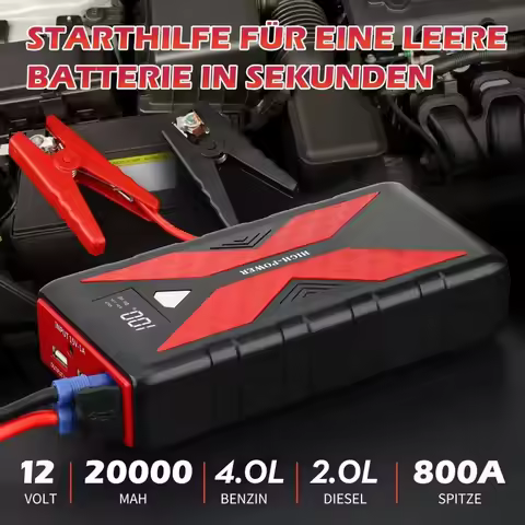 20000mAh 800A Car Jump Starter Power Bank X8 Portable Car Battery 12V Booster Charger Starting Devic