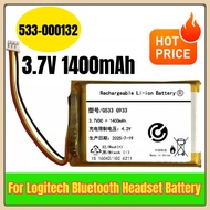 533-000132 3.7V 1400mAh Bluetooth Headset Battery for Logitech G533 G933 G933S
