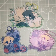 Limbus Company Anime Keychain Ishmael Acrylic Key Chain DonQuixote Key Ring Yisang Key Holder Bag Pe