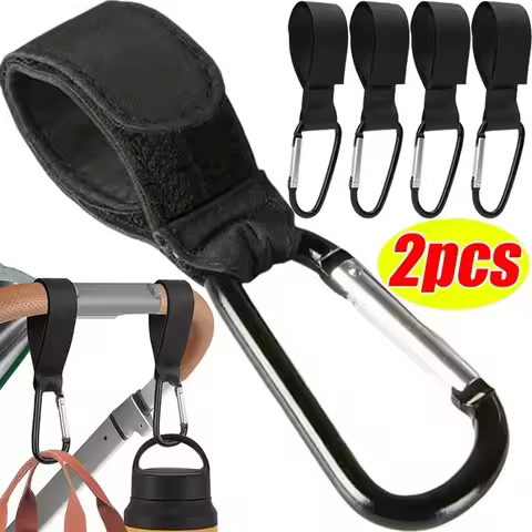 2/8/12pcs Baby Stroller Hook Organizer Adhesive Nylon Clasp Loop Clips Carabiner Hooks Diaper Bag Sh