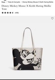 全新Coach Disney Mickey Mouse x Keith Haring Mollie Tote Bag