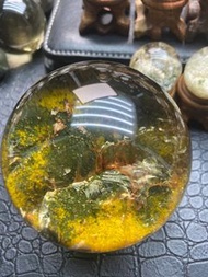 ❄️高山流水半包裹幽靈聚寶盆水晶球擺件