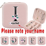 Customize Any Name Jewelry Box Mini Travel Jewelry Case Earring Necklace Ring Display Jewels Organiz