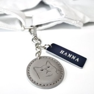 皮革悠遊卡掛飾 | 灰色牛皮 | 客製化姓名掛牌