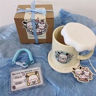 Ceramic cup, ceramic cup with puppy print - gift ceramic cup