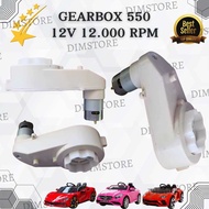 Best Seller Gearbox Motor 550 12V 12.000 RPM Cocok untuk Mobil Aki Anak PMB PLIKO UNIKID EXOTIC PASI