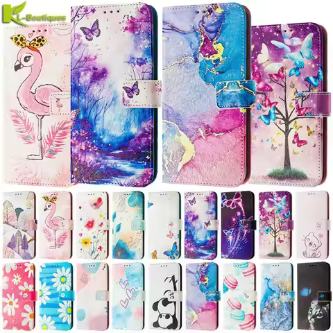 Flip Case For Honor 400 Lite Funda Cartoon Painted Pattern Wallet Cover for Honor 400 lite Honor400 