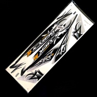 Stiker Mio Sporty Smile Click Variasi Striping SILVER HITAM KUNING