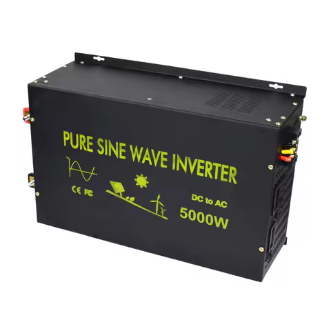 5000W Pure Sine Wave Solar Inverter 12V 220V Battery Solar Panel Wind Generator Converter 24V/48V/36
