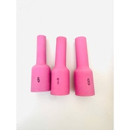 Tig WP 54N extended ceramic welding cap - installed with air outlet with filter 45V26