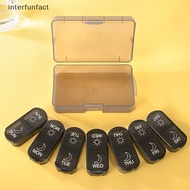 interfunfact Weekly Portable Travel Pill Cases Box 7 Days Organizer 14 Grids Pills Container Storage Tablets Drug Vitamins Medicine Fish Oils New