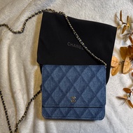 Chanel Denim Chain Clutch 香奈兒菱格丹寧/ WOC/蕊片款