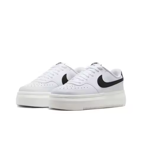 Nike Court Vision Alta Women's Low-Top Basketball Shoes Soft & Comfortable, Durable White/Black DZ53