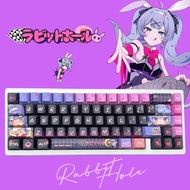Hatsune Miku Rabbit Hole Four-sided Translucent Keycaps Five-sided Sublimation PBT Material Mechanic