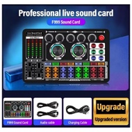 2024 Upgraded F999 F 998 BM800 Sound Card Mic Sound Mixer Sound Card Audio Mixing Console,