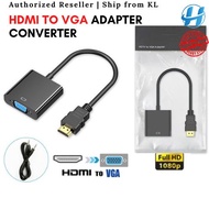 HTECH 1080P HIGH QUALITY HDM HD CABLE MALE TO VGA FEMALE CONVERTER ADAPTER