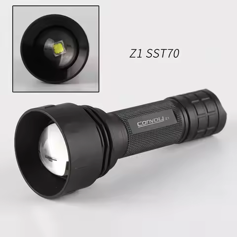 Convoy Z1 zoomable flashlight ,SST70,KP CSLPM1.F1,KY CSLNM1.FY,KR CSLNM1.23,KB CSLNM1.14 SST-10-IR 2