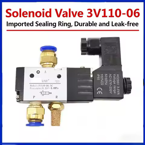 Pneumatic Solenoid Valve 3V110-06 Two-position Three Normally Closed Air Laminating Machine Defoamin