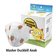Masker Duckbill Earloop Onemed 3 Ply - Masker Anak 1 Box = 25 Pcs
