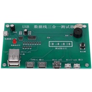 3 in 1 USB Cable Triad Tester Charging Cable Test Card Tpye-C Mini USB MiniUSB PCB Board