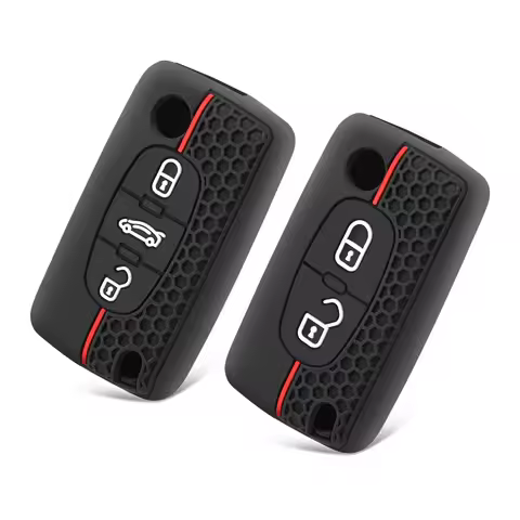 Silicone Car Flip Key Case Cover for Peugeot 107 207 307 308 407 607 3008 5008 for Citroen Xsara Pic