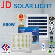 JD ไฟโซล่าเซลล์ Solar light 200W 300W 650W 1000W Solar Light ไฟโซล่า ไฟสปอตไลท์ กันน้ำ ไฟ Solar Cell ใช้พลังงานแสงอาทิตย์ โซลาเซลล์ ไฟถนนเซล