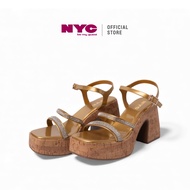 NYC Ladies Jolissa Heeled Sandals -N72410-CV01SV-101-GOLD