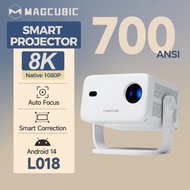 Magcubic L018 Projector Native 1080P 700 ANSI Auto Focus Obstacle Avoidance Android 14 WIFI6 BT5.4