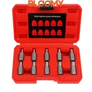 10Pcs Screw Extractor Set Damaged Broken Bolt Screw Extractor Hex Head Extractor