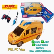 Remote Control Cargo Courier Lorry DHL Van with Light and Sound RC TRUCK RC Van RC DHL Ready Stock M