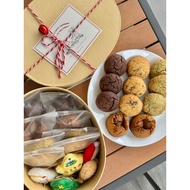 Christmas Cookies Giftbox Premium Butter Chocolate Earl Grey Brownies Coconut Smores Gift Snacks