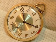 【奇珍館 】【百年不滅美國名廠】1920年代waltham鐵路級14k包金懷錶品相完美難得一見錶徑(45mm)機械錶