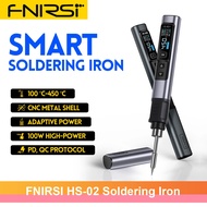 FNIRSI HS02 Original Smart Soldering Iron HS-02 PD QC Solder Cautin Station HS 02 Welding Equipment