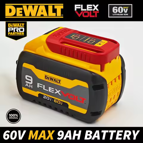 Genuine 100% Original Dewalt 60V Flexvolt Battery 9AH Power Tool Battery High Capacity Lithium Ion w
