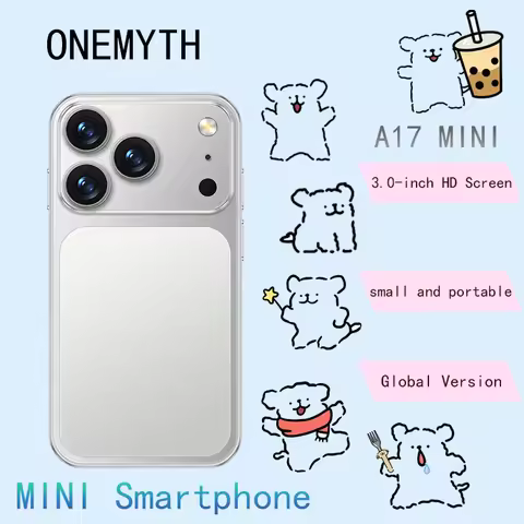 ONEMYTH A17 Mini Pocket Smartphone, Android 3G Dual SIM Cell Phone, 2GB RAM 16GB ROM, Preinstalled G