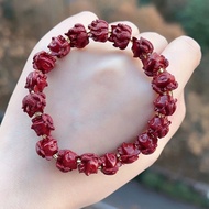 Special Offer Running Volume.Natural Cinnabar Tushan Nine-Tailed Fox Fox One Whole Circle Heavy Indu