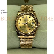 original Rolex date just Automatic  warna gold/ emas jam tangan lelaki automatic watches for men's w