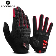 hotx【DT】 ROCKBROS Men Cycling Gloves Windproof MTB Shockproof Mittens