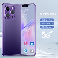 【CAN COD+Ready】Original phone I15 pro max i15proMax 7.3 Inch hp 16G RAM 1TB ROM 22G RAM+2TB ROM 50MP 108MP cheap cellphone washing warehouse Android 13.0 AI powered Face Recognition Unlocked Mobile Phones Qualcomm 888+ 10 core 6800mah