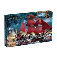 ของเล่นชุดสร้างเรือ Queen Annes Revenge สีแดง จาก Pirates of the Caribbean