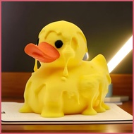 Duck Figurine Toy Melting Duck Toys Animal Figurine 3D Printed Statue Collectible Desk Ornament for 