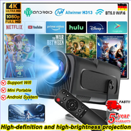 📽️2025upgraded model📺HY320 Portable Projector Ultra-HD auto focus with HDMI Android11 phone wireless