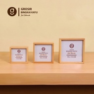 KAYU Dutch Teak Wood Frame 15x15 CM Wooden Photo Frame 15 CM Natural Wood Photo Frame