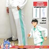 Anime Cosplay White Striped Training Pants Aoba Johsai SeijohTOSCA