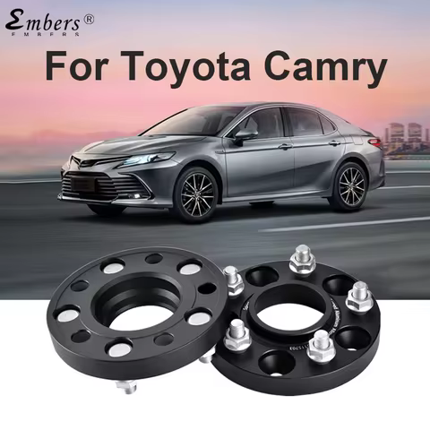 Embers For Toyota Camry PCD 5X114.3 CB 60.1 M12X1.5 Forged Aluminum Black Wheel Spacer Hub adapter 1