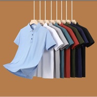 Collared T-shirt Men's ice silk seamless original men's collared shirt plain dry fit polo shirt runn