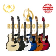 A&K - 38 Inch Acoustic Guitar AK-011C (FREE BAG) TRUSS ROD + Accessories Set (Gitar Akustik, Gitar K
