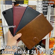 Flip Wallet Spen Galaxy Tab A 8 2019 A8 P205 Samsung Book Case Cover