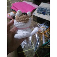 GANTUNGAN CROCHET CAT CUTE// CAT key chain/ CUTE knitted key chain