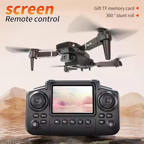 E88PRO remote-controlled drone and its accompanying application. One-click takeoff/landing, 360° rot